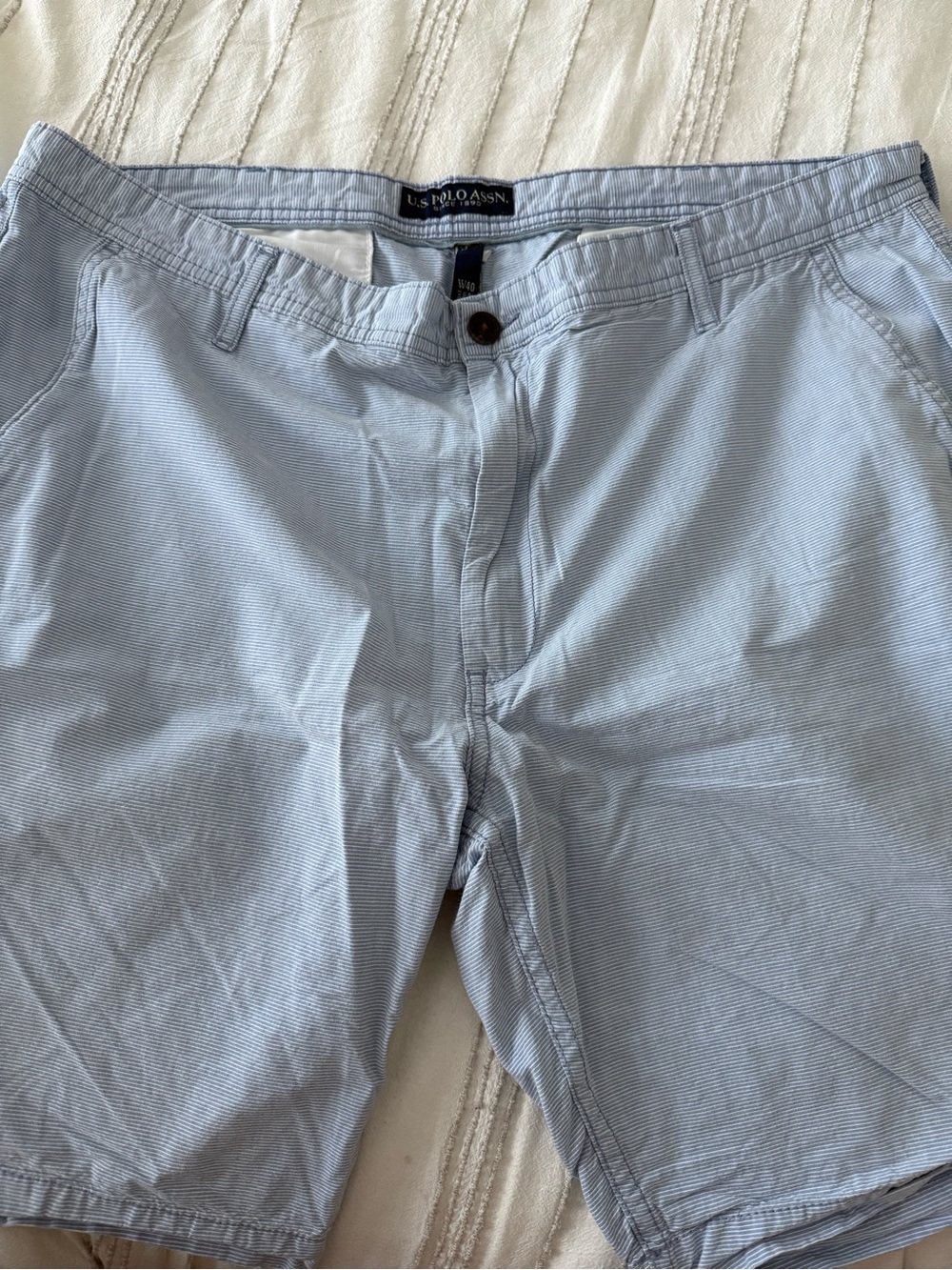 U.S. Polo Assn. Men's Light Blue Chino Shorts